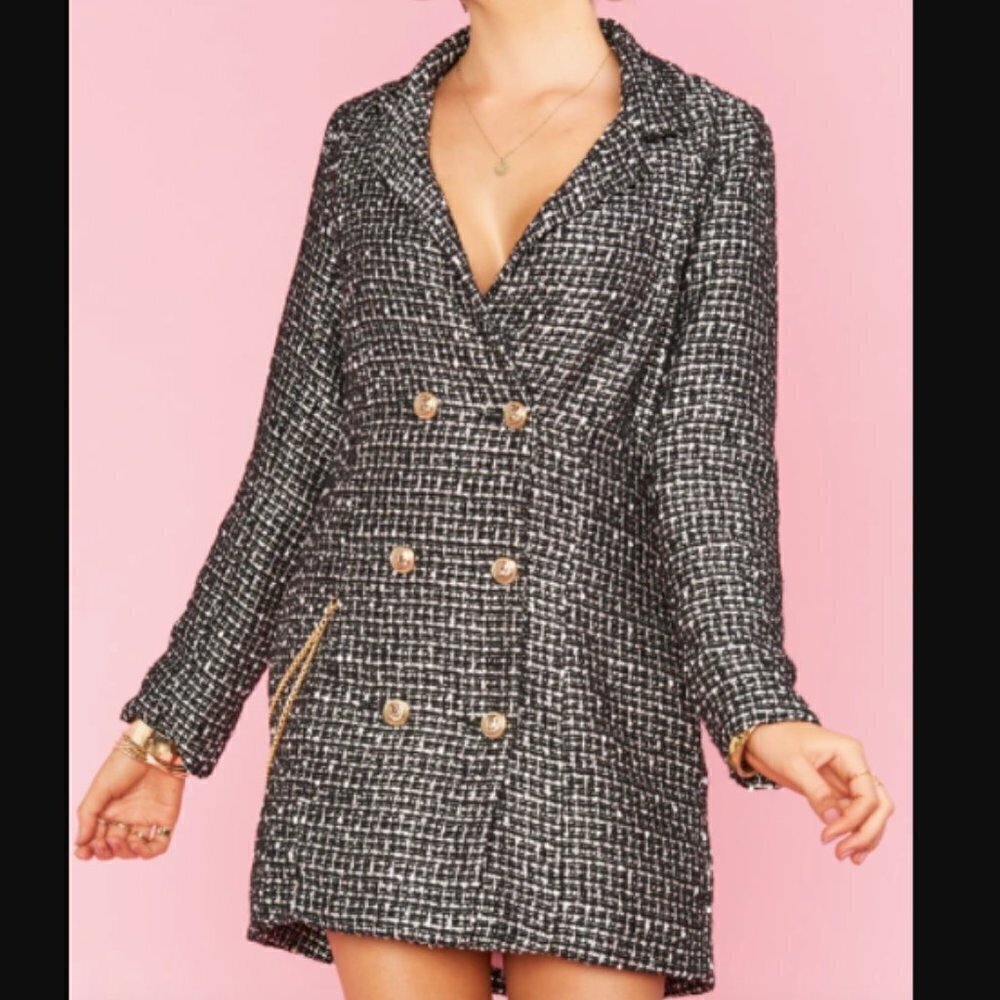 Show Me Your Mumu Cher Jacket in Dazzling Tweed sz S